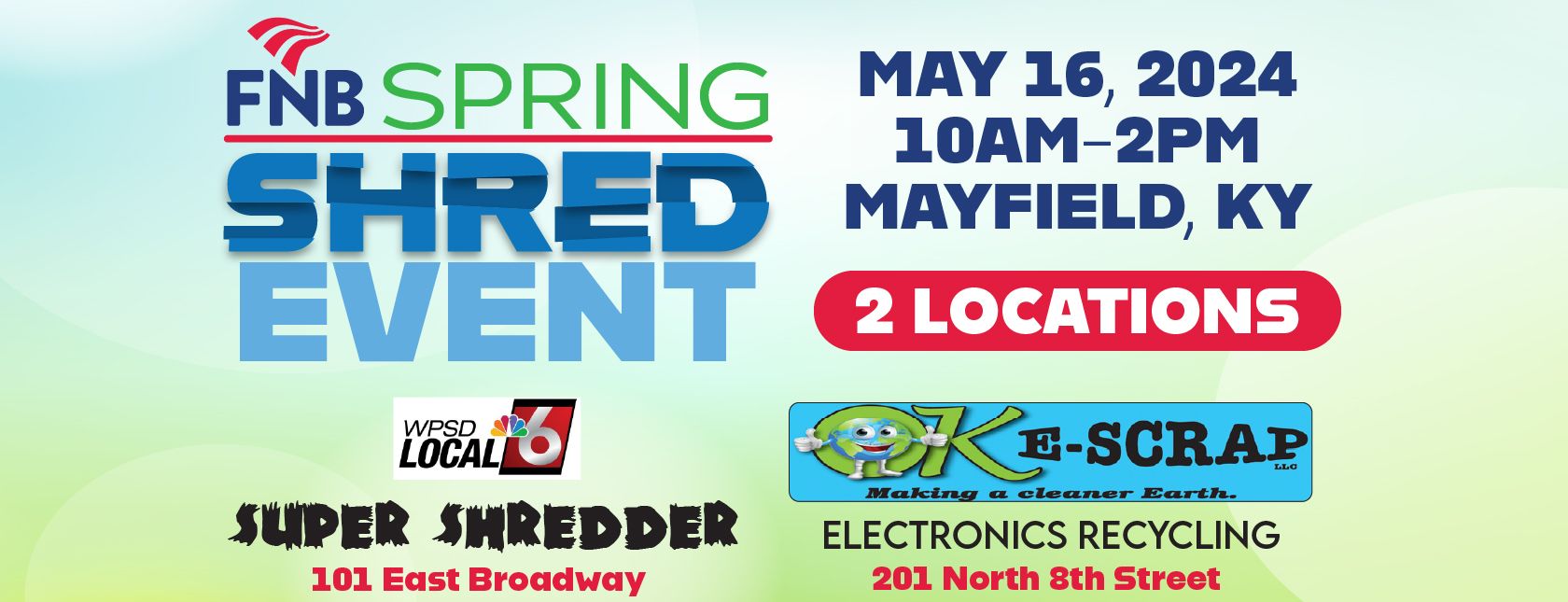 FNB's Spring Shred Event on Thursday, May 16th